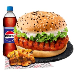 Grilled Burger + 2 Grilled Wings + 1 Pepsi PET